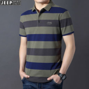 JEEP SPIRIT 男式T恤条纹POLO衫