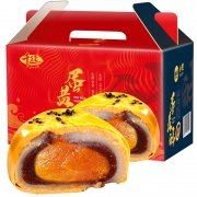 千丝  雪媚娘蛋黄酥  红豆味  共6枚