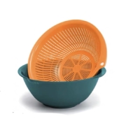 生活谷 双层塑料沥水 洗菜盆 小号 2件套