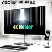 AOC 27英寸 4K高清 IPS屏显示器 HDR400 U27U2D