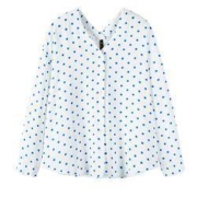 Semir 森马 330959 女士V领波点衬衫