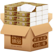 漫花 家用原木抽纸巾 4层280张10包（170mm*118mm）