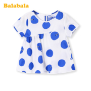 balabala 巴拉巴拉 女童波点短袖衬衫
