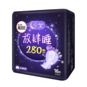 棉柔丝薄！kotex 高洁丝 放肆睡花瓣扇尾280mm16片
