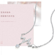 纯银镶钻，闪亮吸睛：周大生 S925银 日韩风心动套链锁骨链