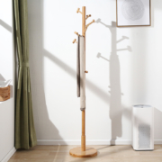 竹山下 ZYA-35128 卧室实木衣帽架 儿童圆盘款 145*43cm