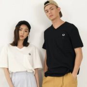 2021新款、某猫¥699！Fred Perry 佛莱德·派瑞 男士纯棉V领短袖T恤 M9672 到手￥365.36