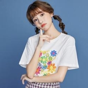 Puella 拉夏贝尔旗下 2A03049MX032 女士纯棉圆领T恤