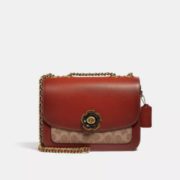 国内2699元！coach Coated Canvas Signature Madison 女士山茶花斜挎包