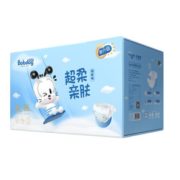 舒适透气！BoBDoG 巴布豆 超柔婴儿纸尿裤 XL66片