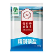 认证A级绿色证书！益盐堂 未加碘精制盐 350克*8袋