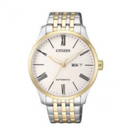 CITIZEN NH8354-58AB 机械男表 40mm 白色 间金色 不锈钢间金