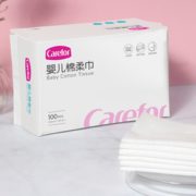 干湿两用！Carefor 爱护 婴儿棉柔巾 100抽*3包 14元（包邮，双重优惠）