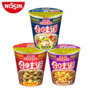 NISSIN 日清食品 即食泡面 虾仁+咖喱牛肉+五香牛肉 3盒