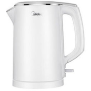 Midea 美的 美的(Midea)电水壶热水壶1.5L电热水壶304不锈钢水壶双层防烫智能烧水壶磨砂大角度开盖防干烧WHJ1512e