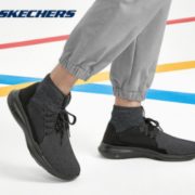 21年春季新款！Skechers 斯凯奇 男子袜套系带休闲运动鞋