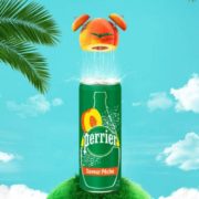 法国进口 Perrier 巴黎水 桃子味气泡矿泉水 250ml*30罐