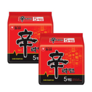 天猫超市 韩国进口 农心辛拉面 10连包 清爽不腻