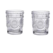 TANGZUN 唐尊 浮雕玻璃水杯 2只装 260ml