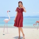三彩 D024015L20 女士法式网纱连衣裙