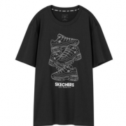 透气舒适！SKECHERS 斯凯奇 Skechers B05 男款纯棉运动短袖 45.99元（包邮，需用券）