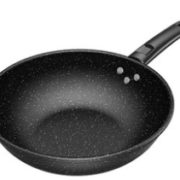 煎炒两用！博楚 麦饭石家用炒锅 28cm