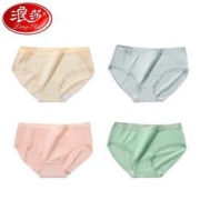 Langsha 浪莎 ET1024-4 女士精梳棉抗菌内裤 4条装 *2件