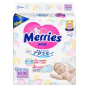 Merries 妙而舒 婴儿纸尿裤 NB90片