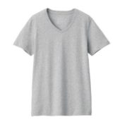 XS码！MUJI 无印良品 BBA02A0S 女士V领T恤