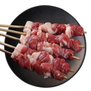 东来顺 国产草原羔羊原切后腿肉串 200g/袋*8件