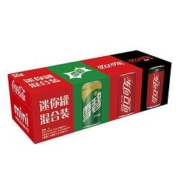 限地区： Coca-Cola 可口可乐 零度可乐雪碧迷你罐混包 200ml*12罐*2件