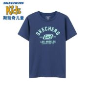 舒适亲肤！Skechers 斯凯奇  儿童纯棉短袖T恤衫