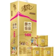 百亿补贴！ Breeze 清风 原木金装系列 卷纸 4层*140g*10卷 12.8元包邮（需用券）