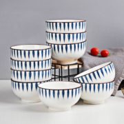 23日0点、釉下彩！金玫瑰 陶瓷碗套装 流星雨 4.5英寸碗10个装