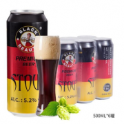 PLUS会员！Warney Berg 沃尼伯格 全麦12°P精酿黑啤酒 500ml*6罐