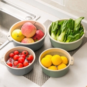 户外故事 塑料双层洗菜盆子 特大号+大号+小号