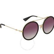 国内2950元！GUCCI GG0061S 001 56 女款渐变复古圆框墨镜