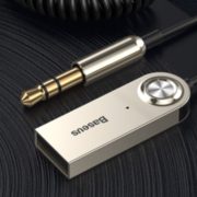 PLUS会员！ BASEUS 倍思 AUX车载蓝牙接收器5.0版 3.5mm转USB