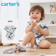 舒适亲肤！Carter's 婴儿短袖短裤连体衣