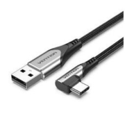 VENTION 威迅 Type-C 编织弯头数据线 5V/3A 2米