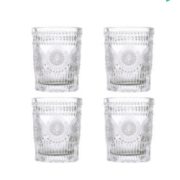 无铅玻璃！摩登主妇 北欧复古玻璃杯 300ml*4个