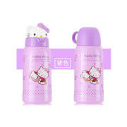 16点：凯蒂猫（HelloKitty）一杯双盖304不锈钢材质儿童保温杯600ml 赠杯套
