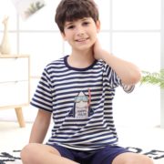 纯棉舒适！Nan ji ren 南极人 儿童短袖家居服套装 20.9元（包邮，需用券）