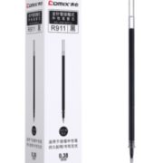 Comix 齐心 R911 全针管中性笔替芯 0.38mm 黑色 20支/盒
