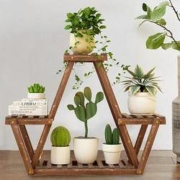 欧木林 QDM 客厅实木花架 Y型