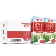 德亚（Weidendorf）全脂纯牛奶 高钙 1L*12盒 *2件