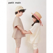 petit main 2021夏新款儿童短袖短裤二件套