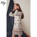 Lily 119350C7290 女装印花 假两件连衣裙