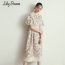 Lily Brown 莉莉布朗 LWFO202069 2020春夏款花卉刺绣镂空连衣裙