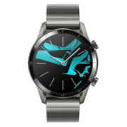 HUAWEI 华为 WATCH GT 2 尊享款 智能手表 46mm 黑色表盘 钛银灰金属表带（血氧、GPS、扬声器）